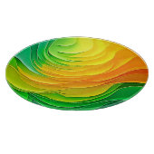 Abstraktes Farbenergie-Fluss-Design Schneidebrett (Ecke)