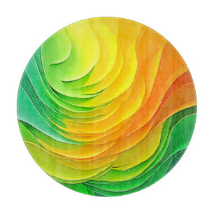 Abstraktes Farbenergie-Fluss-Design Schneidebrett