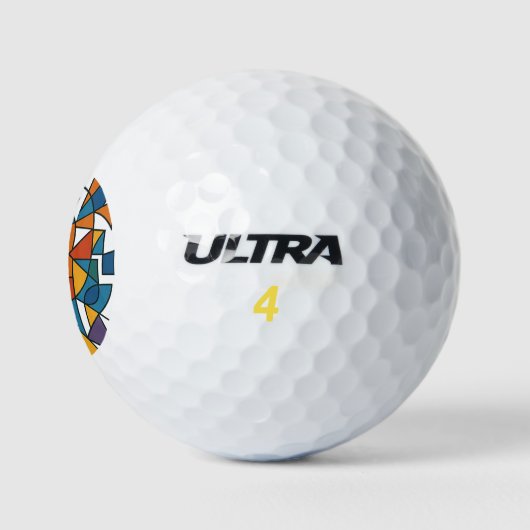 ABSTRAKTES FARBENES GEOMETRISCHES PATTER GOLFBALL (Logo)