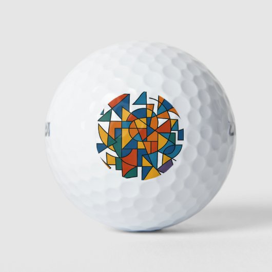 ABSTRAKTES FARBENES GEOMETRISCHES PATTER GOLFBALL (Vorderseite)