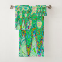 Abstraktes, farbenfroh grünes Mosaik Retro