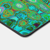 Abstraktes, farbenfroh grünes Mosaik Retro Schreibtischunterlage (Ecke)