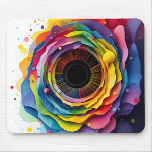 Abstraktes farbenfrohes Diaphragma Mousepad