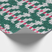 Abstraktes farbenfrohes florales Strickmuster  Geschenkpapier (Ecke)