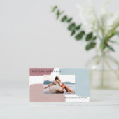 Abstraktes farbenfrohes Foto modern Visitenkarte (Stehend Vorderseite)