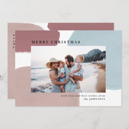 Abstraktes farbenfrohes gestrichenes Foto Ankündigung (Vorne/Hinten)