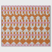 Abstraktes farbenfrohes Jackourd-Strickmuster Geschenkpapier (Flach)