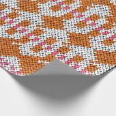 Abstraktes farbenfrohes Jackourd-Strickmuster Geschenkpapier (Ecke)
