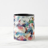 Abstraktes, farbenfrohes Muster, hell, elegant Tasse (Zentrum)