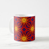 Abstraktes farbenfrohes Muster Kaffeetasse (Vorderseite Links)