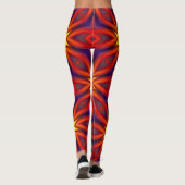Abstraktes farbenfrohes Muster Leggings (Rückseite)
