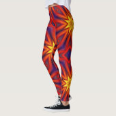 Abstraktes farbenfrohes Muster Leggings (Links)