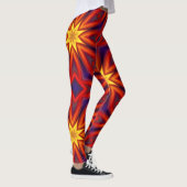 Abstraktes farbenfrohes Muster Leggings (Rechts)