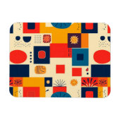 Abstraktes farbenfrohes Muster Magnet (Horizontal)