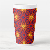 Abstraktes farbenfrohes Muster Milchtasse (Vorderseite)