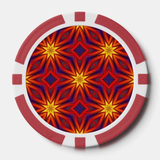 Abstraktes farbenfrohes Muster Pokerchips (Vorderseite)