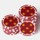 Abstraktes farbenfrohes Muster Pokerchips (Stapel)