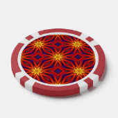 Abstraktes farbenfrohes Muster Pokerchips (Einzeln)