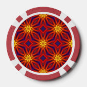 Abstraktes farbenfrohes Muster Pokerchips (Rückseite)