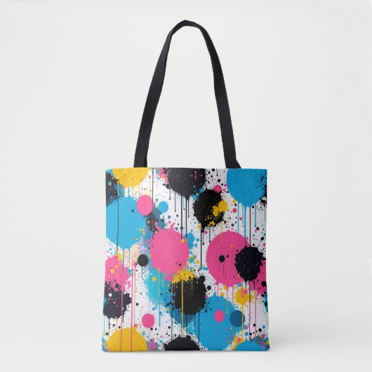 Abstraktes farbenfrohes Muster Tasche (Vorderseite)