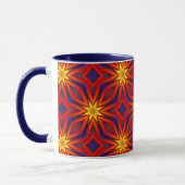Abstraktes farbenfrohes Muster Tasse (Links)