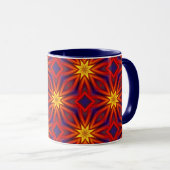 Abstraktes farbenfrohes Muster Tasse (VorderseiteRechts)