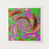 Abstraktes farbenfrohes Tornado-Muster Wandteppich (Vorderseite (Horizontal))