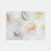 Abstraktes farbenfrohes wellenförmiges Muster | Mo Fleecedecke (Vorderseite (Horizontal))