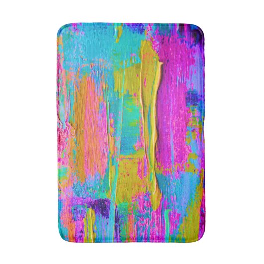 Abstraktes Farbenmesser Badematte (Vorderseite Vertikal)