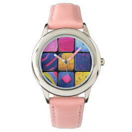 Abstraktes Farbenmuster Armbanduhr