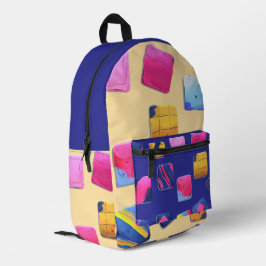 Abstraktes Farbenmuster Bedruckter Rucksack