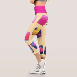 Abstraktes Farbenmuster Capri Leggings