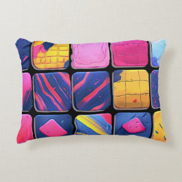 Abstraktes Farbenmuster Dekokissen