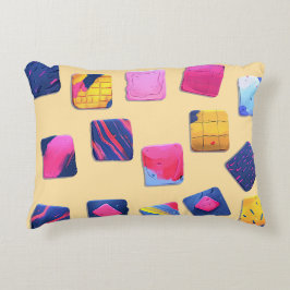 Abstraktes Farbenmuster Dekokissen