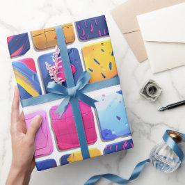 Abstraktes Farbenmuster Geschenkpapier
