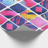Abstraktes Farbenmuster Geschenkpapier (Ecke)