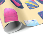 Abstraktes Farbenmuster Geschenkpapier (Rolleneckpunkt)