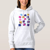 Abstraktes Farbenmuster Hoodie (Vorderseite)