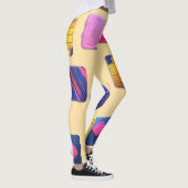 Abstraktes Farbenmuster Leggings (Rechts)