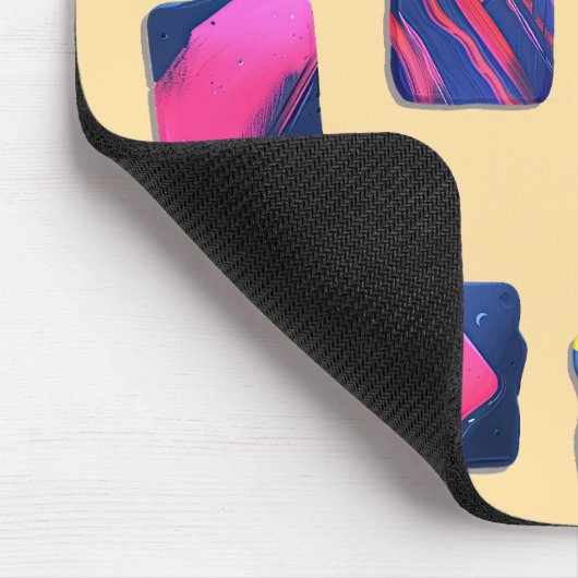 Abstraktes Farbenmuster Mousepad (Ecke)