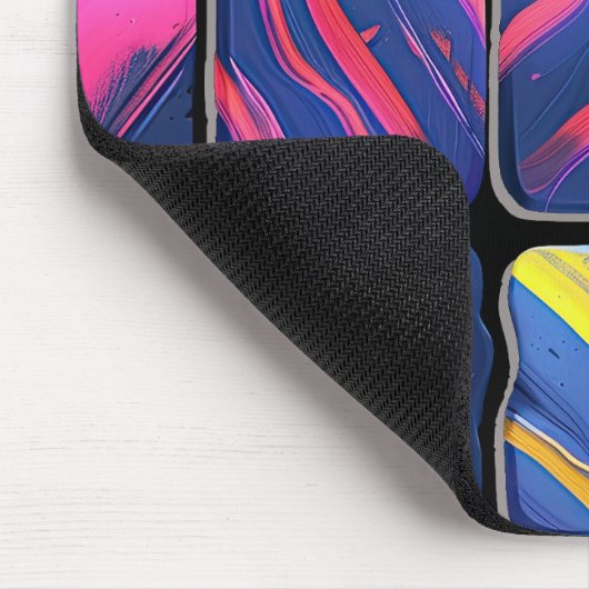 Abstraktes Farbenmuster Mousepad (Ecke)