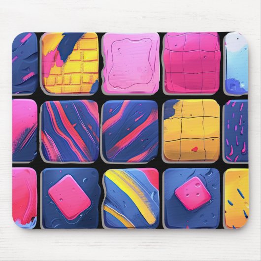 Abstraktes Farbenmuster Mousepad (Vorne)