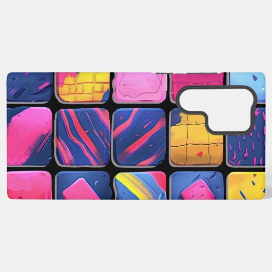 Abstraktes Farbenmuster Samsung Galaxy Hülle (Rückseite (Horizontal))