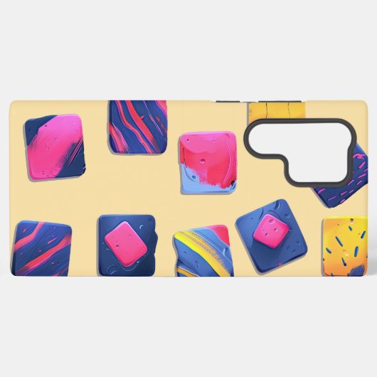 Abstraktes Farbenmuster Samsung Galaxy Hülle (Rückseite (Horizontal))