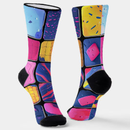 Abstraktes Farbenmuster Socken