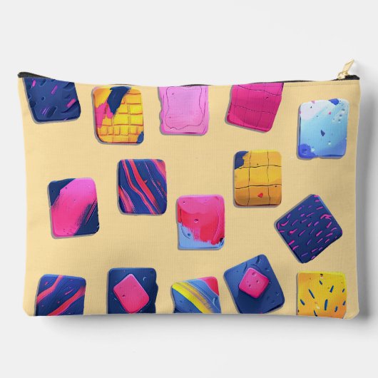 Abstraktes Farbenmuster Zubehörtasche (Rückseite)