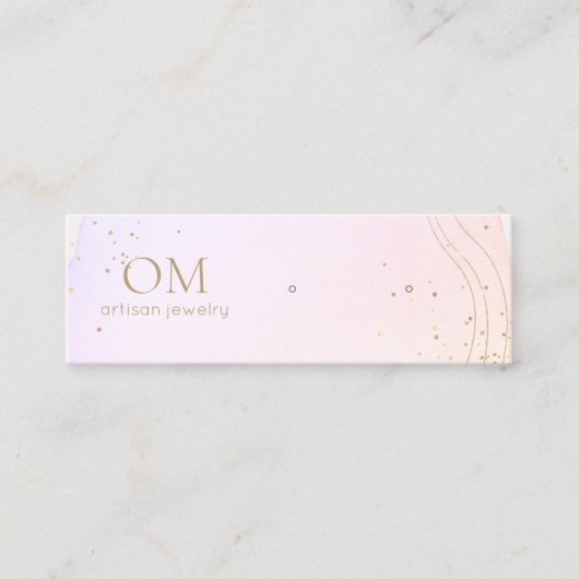 Abstraktes Farbfeld-Erkerring Display Mini Visitenkarte (Vorderseite)