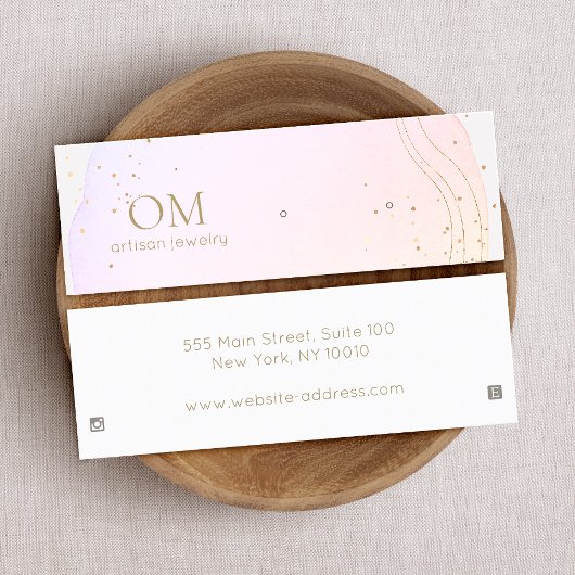 Abstraktes Farbfeld-Erkerring Display Mini Visitenkarte