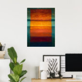 Abstraktes Farbflächenbild 'Celestial Zen Hidden H Poster (Heimbüro)