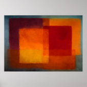 Abstraktes Farbflächenbild 'Himmlisches Zen - Karm Poster (Vorne)